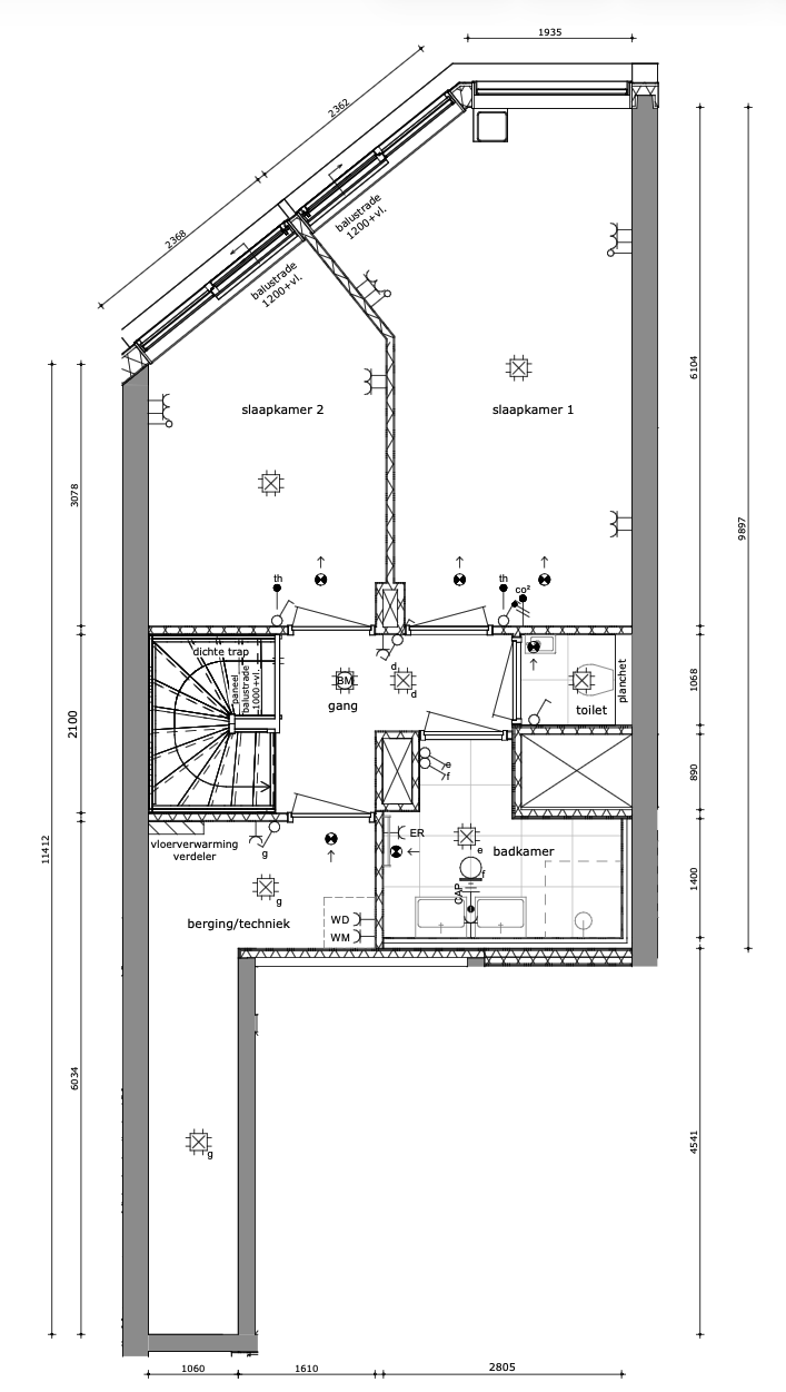 Upper floor plan