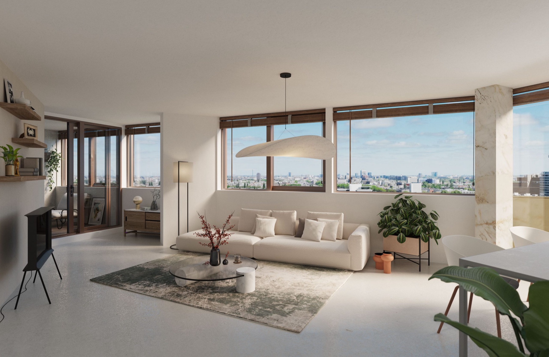 Interior render, living room