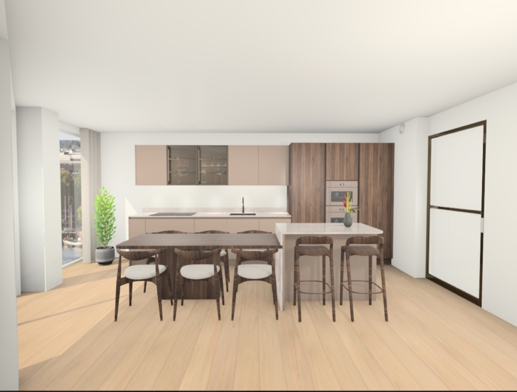 Kitchen render, first proposal